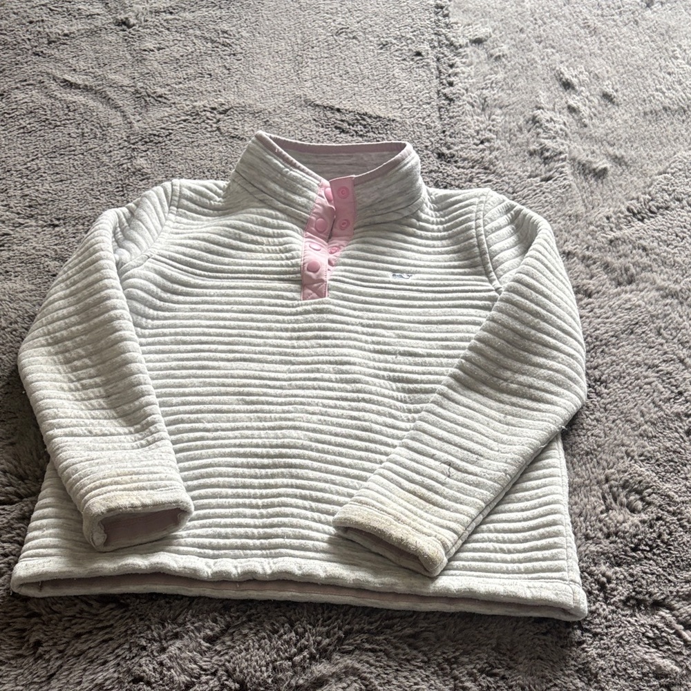 Vineyard Vines Light Green Striped Tee with Whale Logo